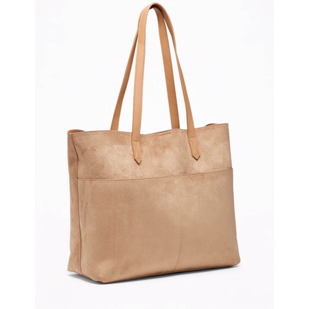 Caramel Suede Tote Bag